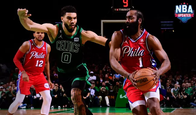 Philadelphia 76ers play the Boston Celtics